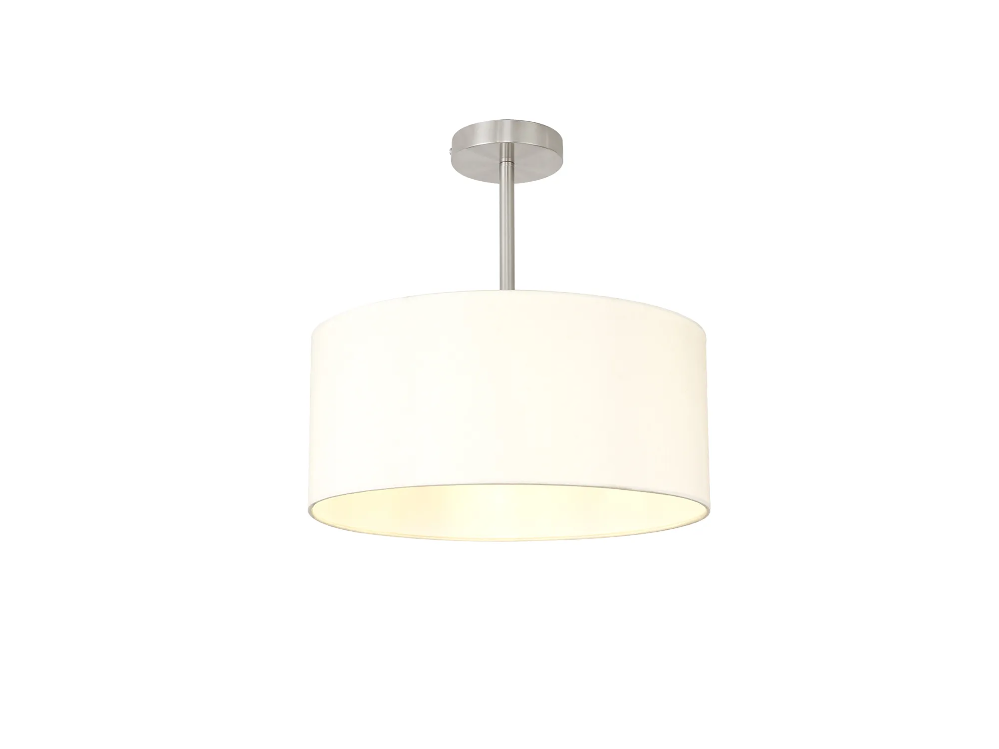 DK0247 Baymont SN IV Deco Baymont 40cm Semi Flush 1 Light Satin Nickel